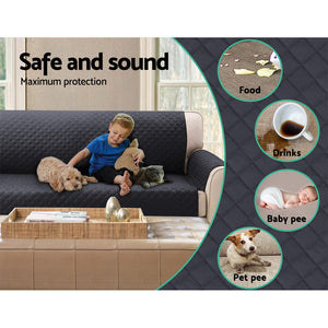 Sofa Cover | Couch Covers | 4 Seater | 100% Water Resistant | Dark Grey