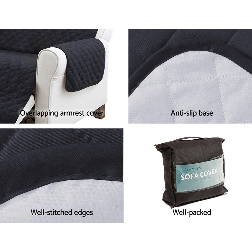 Sofa Cover | Couch Covers | 4 Seater | 100% Water Resistant | Dark Grey