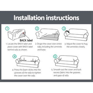 Sofa Cover | Couch Covers | 4 Seater | Stretch | Grey