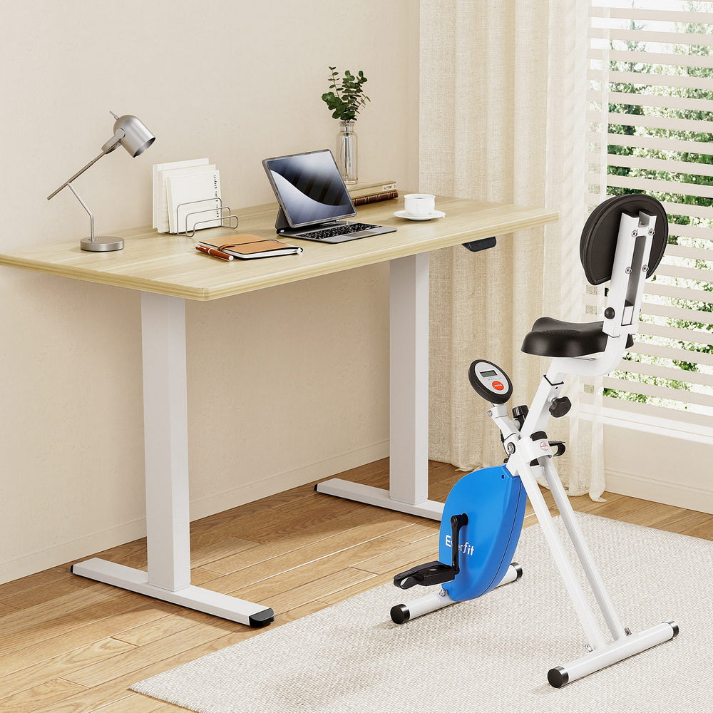 Under Desk Exercise Bike + Desk | 140cm Standing Desk | Magnetic | Oak