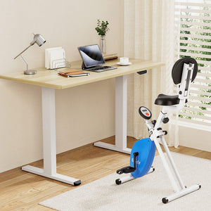 Under Desk Exercise Bike + Desk | 140cm Standing Desk | Magnetic | Oak