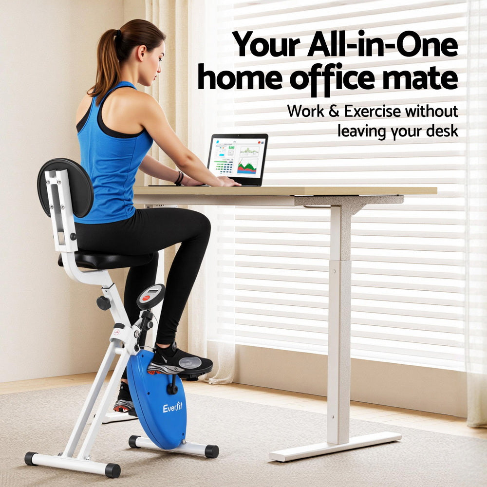 Under Desk X-Bike + Standing Desk Set | 120cm Desk | Magnetic Resistance | Oak