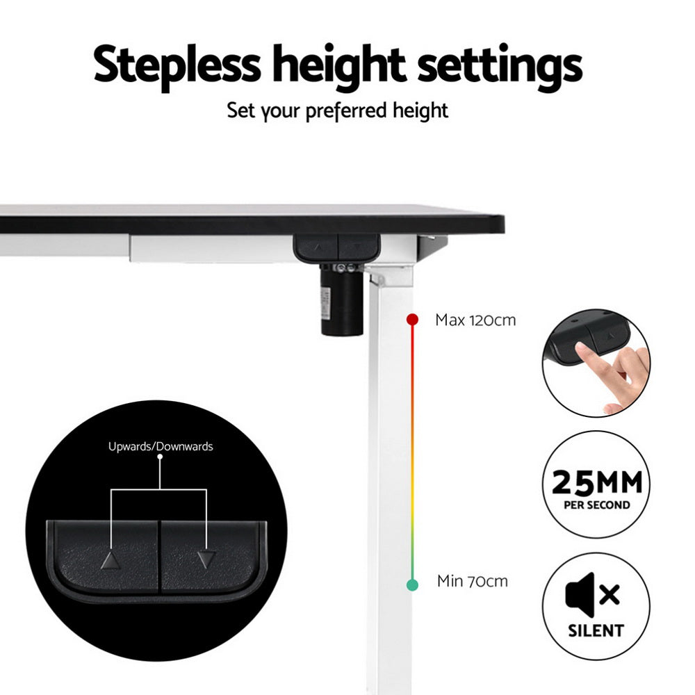 140cm Artiss Electric Standing Desk | Mini Pedal Exercise Bike | Home Office