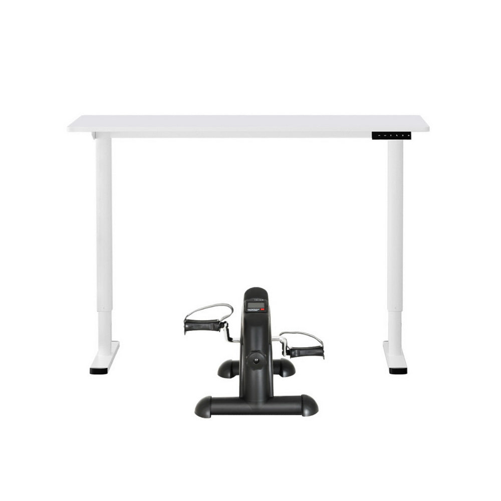 Artiss 120cm Electric Standing Desk | with Mini Pedal Exercise Bike | Home Office