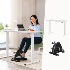 Artiss 120cm Electric Standing Desk | with Mini Pedal Exercise Bike | Home Office