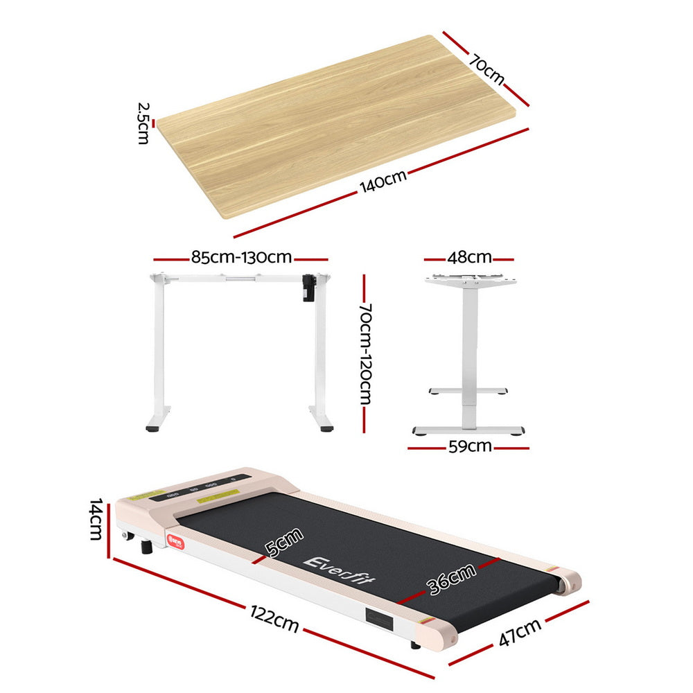 Electric Walking Pad + Standing Desk | 140cm Desk | Treadmill | 360mm