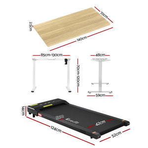 Under Desk Treadmill Set | 140cm Auto Standing Desk | Walking Pad | 400mm