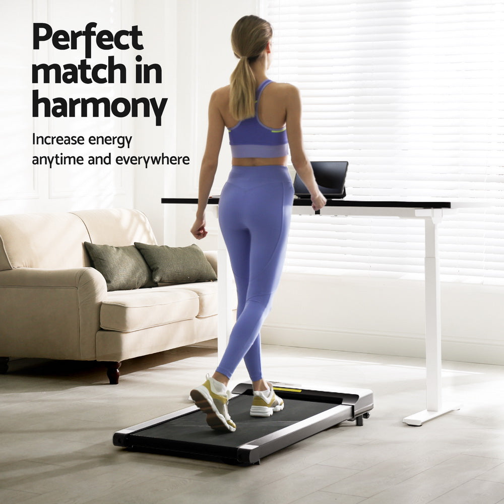 Artiss 120cm Automatic Standing Desk with 400mm Electric Walking Pad Treadmill