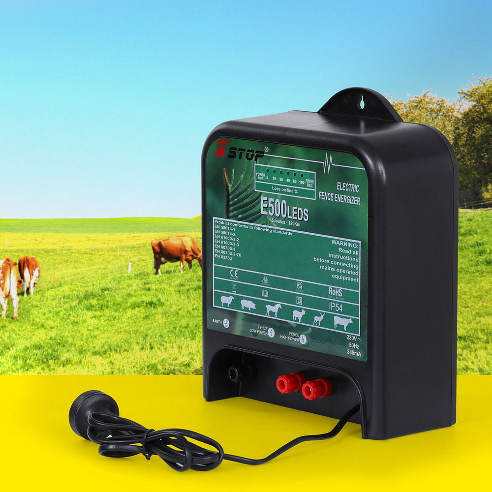 XSTOP Electric Fence Energiser 5J | 220-240V | Powers up to 120km Fence