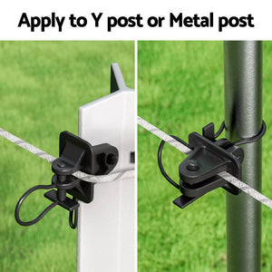 Electric Fence Insulators | 200pcs Pinlock | Black Farm Fencing Accessories