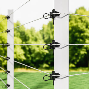 Electric Fence Insulators | 200pcs Pinlock | Black Farm Fencing Accessories