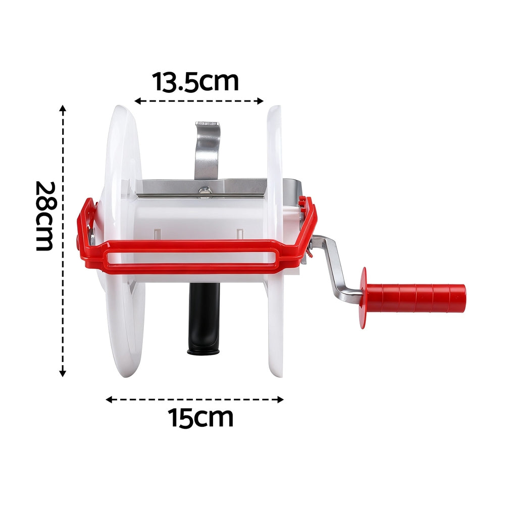 Electric Fence Reel | Geared | Portable Polywire Winder | White