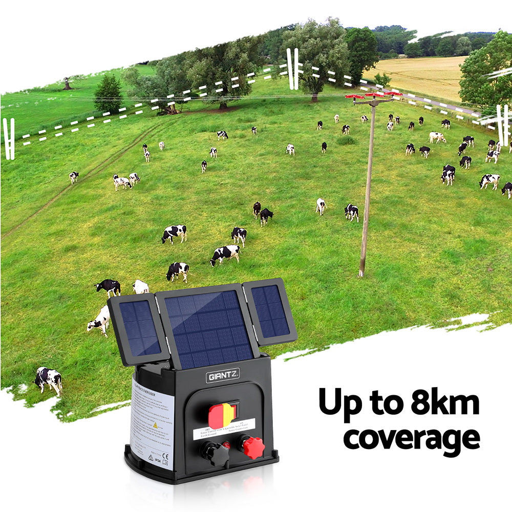 Electric Fence Energiser | 8km | PET Solar Energizer | 0.3J