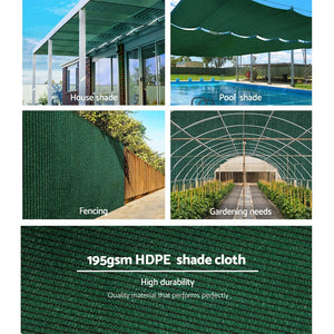 Instahut 90% Shade Cloth | 1.83x20m | Shadecloth Sail | Heavy Duty | Green