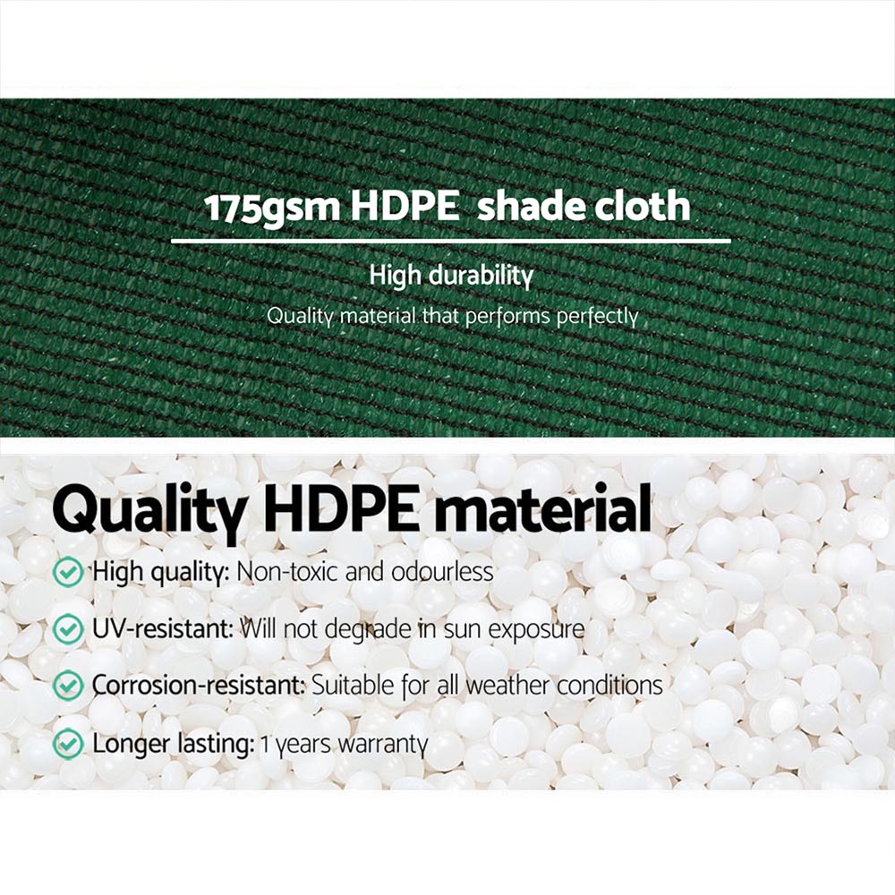 Instahut 70% Shade Cloth | 1.83x30m | Shadecloth Sail | Heavy Duty | Green