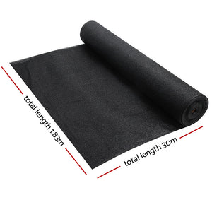 Instahut 90% Shade Cloth | 1.83x30m | Shadecloth Sail | Heavy Duty | Black
