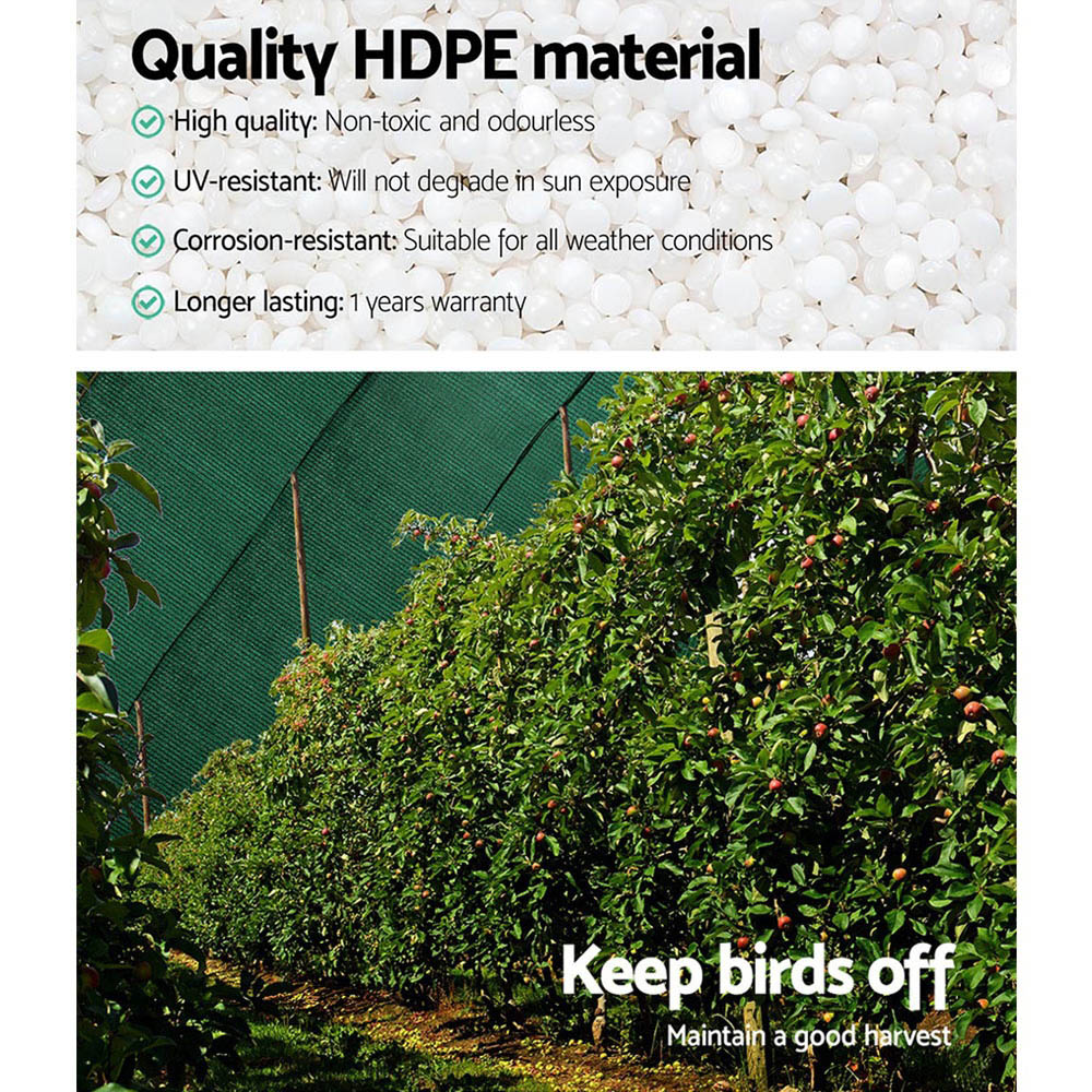 Instahut 90% Shade Cloth | 1.83x30m | Shadecloth Sail | Heavy Duty | Green