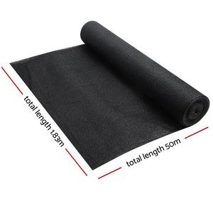 Instahut 70% Shade Cloth | 1.83x50m | Shadecloth Sail | Heavy Duty | Black