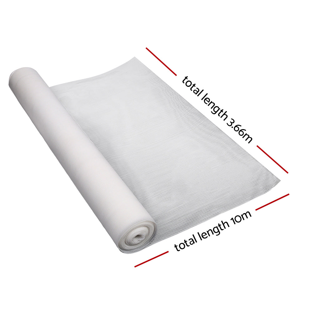 Instahut 50% Shade Cloth | 3.66x10m | Shadecloth Wide | Heavy Duty | White