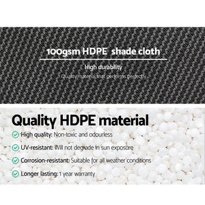 Instahut 50% Shade Cloth | 3.66x10m | Shadecloth Wide | Heavy Duty | White