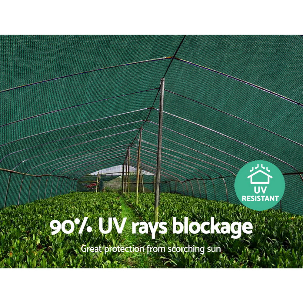 Instahut 90% Shade Cloth | 3.66x10m | Shadecloth Sail | Heavy Duty | Green