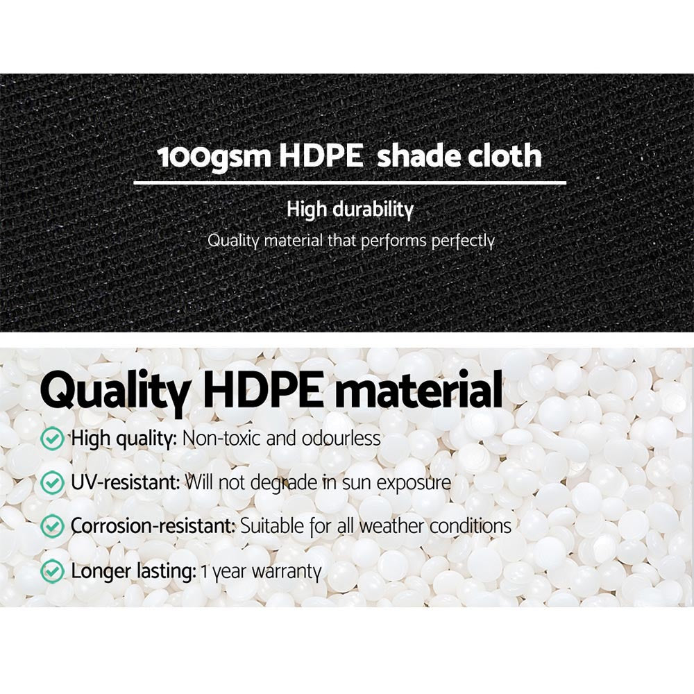 50% Shade Cloth | 3.66x20m | Shadecloth | Sail | Heavy Duty | Black