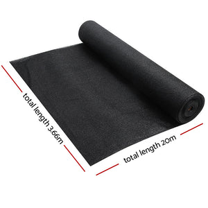 Instahut 90% Shade Cloth | 3.66x20m | Shadecloth Sail | Heavy Duty | Black