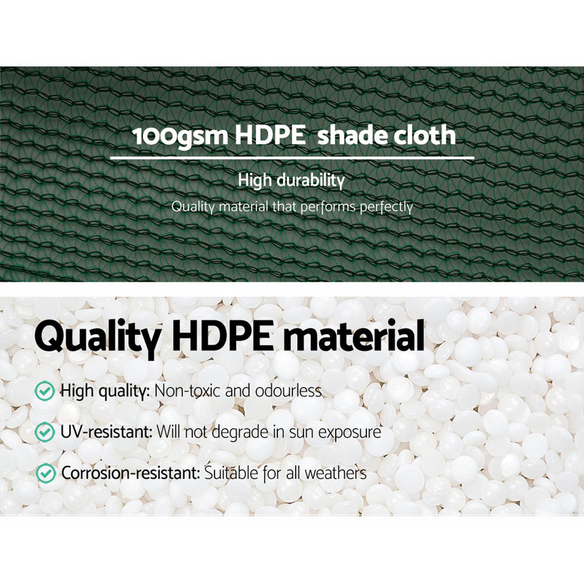 50% Shade Cloth | 3.66x30m | Shadecloth | Wide | Heavy Duty | Green