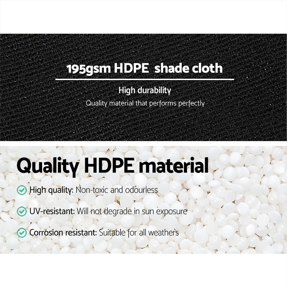 Instahut 90% Shade Cloth | 3.66x30m | Shadecloth Sail | Heavy Duty | Black