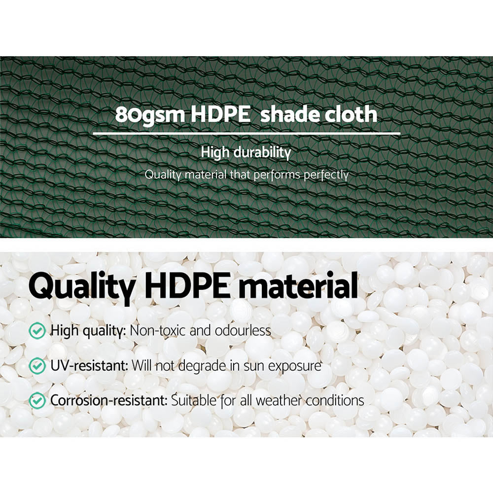 Instahut 30% Shade Cloth | 3.66x30m | Shadecloth Wide | Heavy Duty | Green