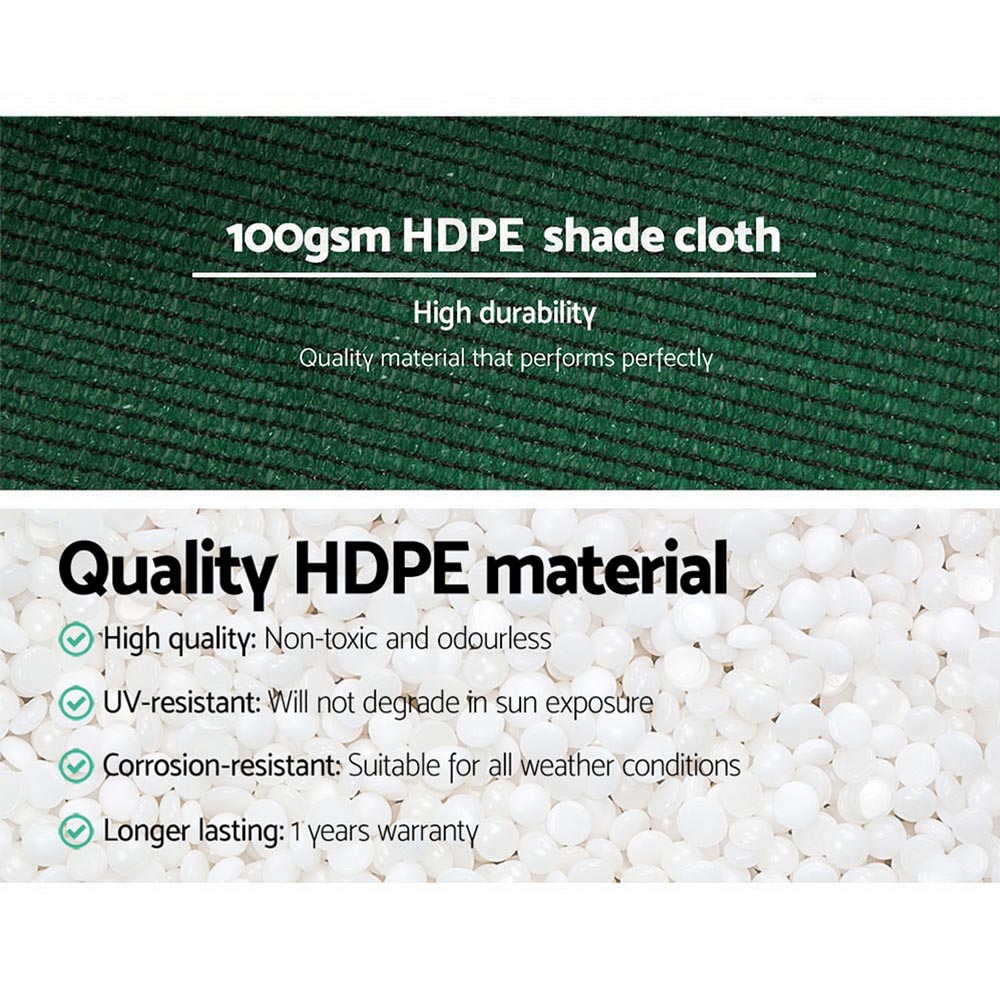 Instahut 50% Shade Cloth | 1.83x20m | Shadecloth Sail | Heavy Duty | Green