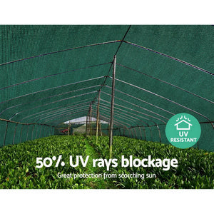 Instahut 50% Shade Cloth | 1.83x20m | Shadecloth Sail | Heavy Duty | Green