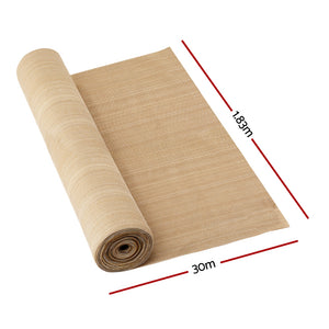 Instahut Shade Cloth 90% | 1.83x30m UV Resistant Shade Sail | Black Outdoor Cover