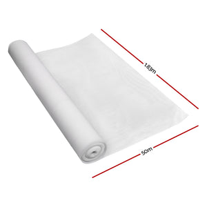 Instahut 50% Shade Cloth | 1.83x50m | Shadecloth Garden | White