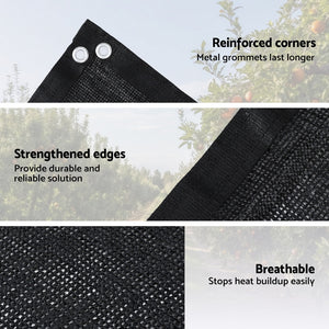 Shade Cloth | 10x2m | UV Resistant Sun Shade Fabric | Black