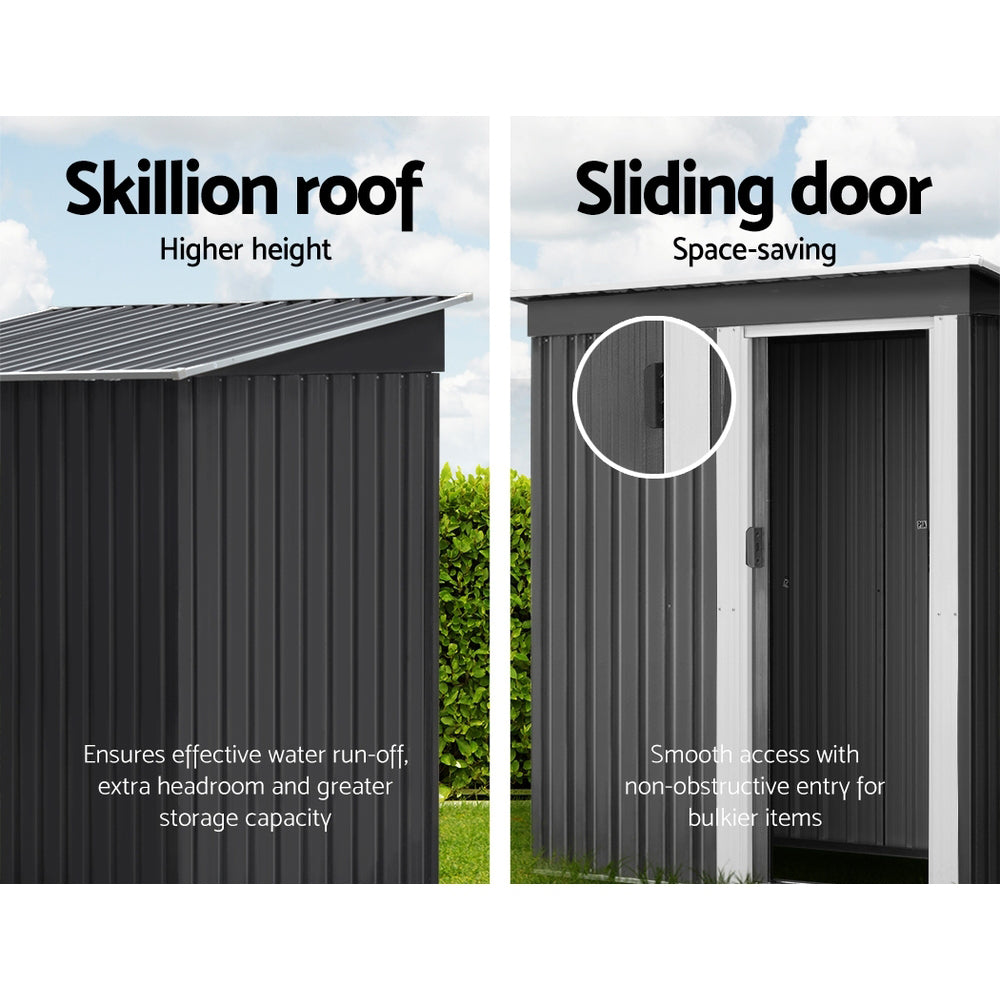 Garden Shed | 1.62x0.86M | Sheds Outdoor Storage | Tool Workshop | House Shelter | Sliding Door