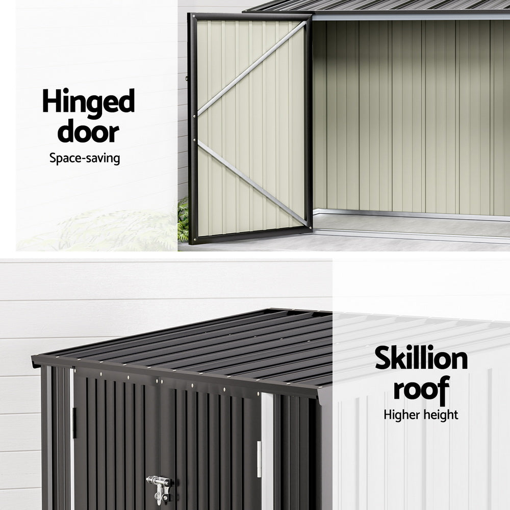 Garden Shed | 2.22x0.91m | Bike & Tool Storage | Double Door