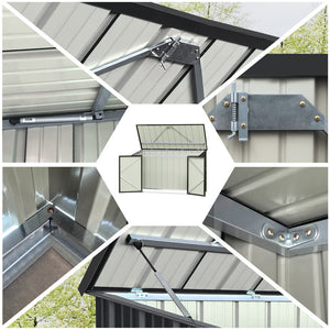 Garden Shed | 2.22x0.91m | Bike & Tool Storage | Double Door