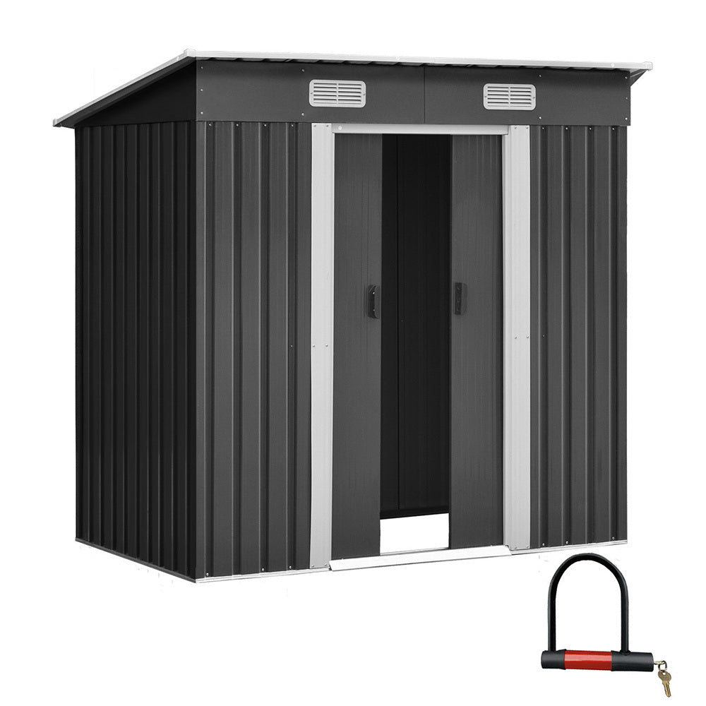 Garden Shed | 1.94x1.21M | Outdoor Storage | Workshop Tool Shelter | Sliding Door