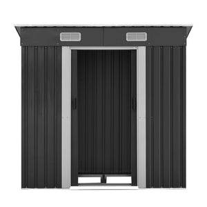 Garden Shed | 1.94x1.21M | Metal Base | Outdoor Storage | Tool Steel House | Sliding Door