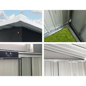 Garden Shed | 1.94x1.21M | Metal Base | Outdoor Storage | Tool Steel House | Sliding Door
