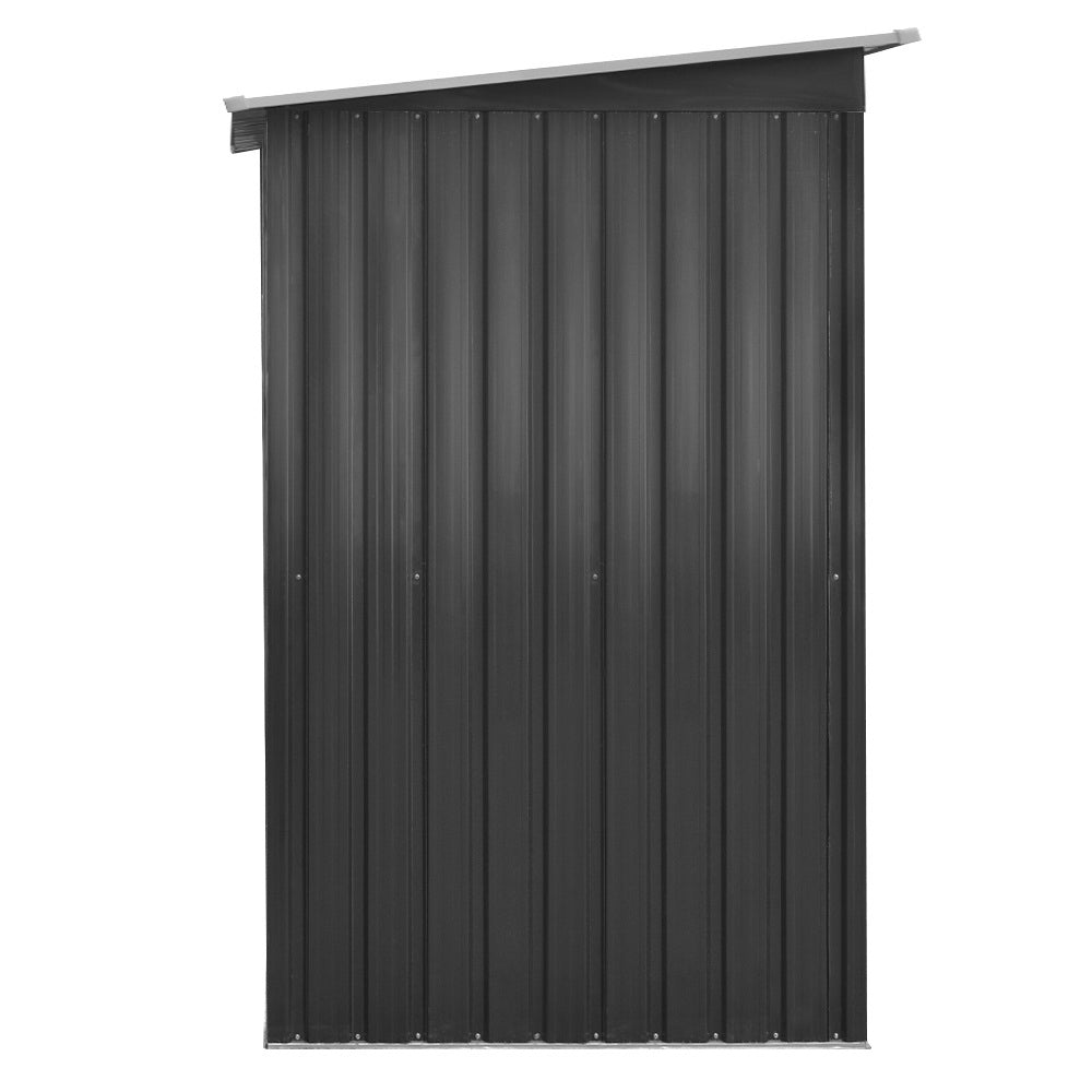 Garden Shed | 2.38x1.31M | Metal Base | Outdoor Storage | Tool Workshop | Sliding Door