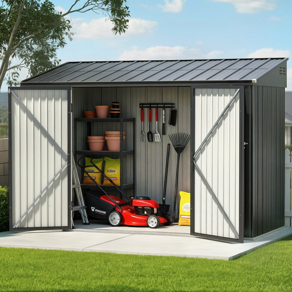 Galvanised Steel Shed | 3.05x1.5m | Outdoor Storage Workshop