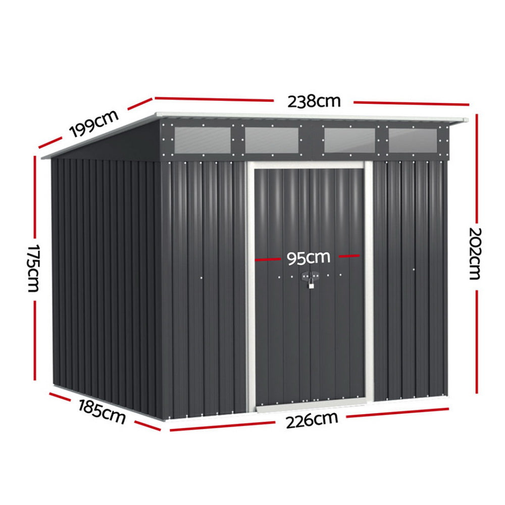 Garden Shed | 2.38x1.99M | Outdoor Storage | Tool Workshop | House Shelter