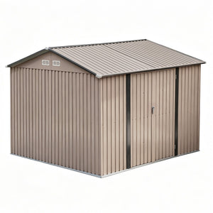Giantz 3X3M Garden Shed Outdoor Storage Backyard Tool Shed Galvanized Steel Brown