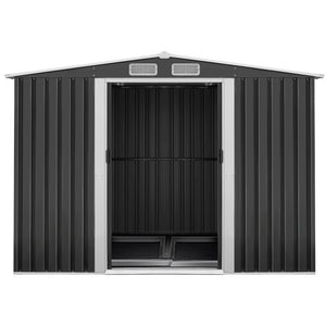 Garden Shed | 2.58x3.14M | Metal Base | Outdoor Storage Workshop | Shelter | Sliding Door