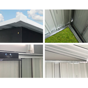 Garden Shed | 2.58x3.14M | Metal Base | Outdoor Storage Workshop | Shelter | Sliding Door