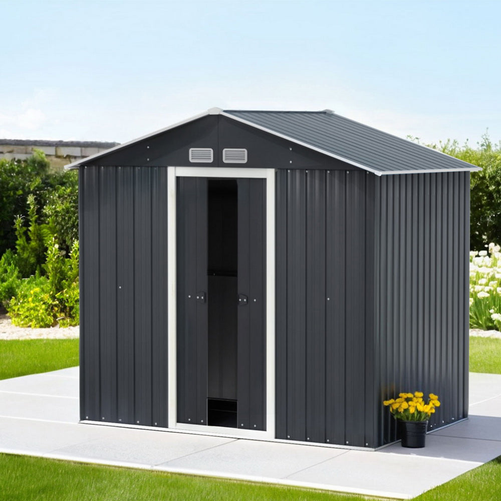 Garden Shed | Outdoor Storage | 2.15x1.3M | Tool Workshop | House Shelter | Sliding Door