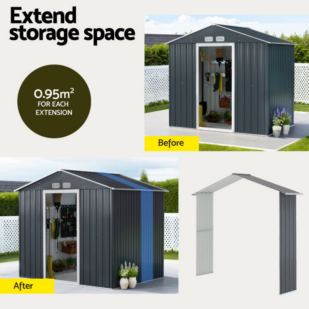 Garden Shed | Outdoor Storage | 2.15x1.74M | Tool Workshop | House Shelter | Extension Kit