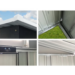 Garden Shed | 2.58x2.07M | Outdoor Storage Workshop | Metal Shelter | Sliding Door
